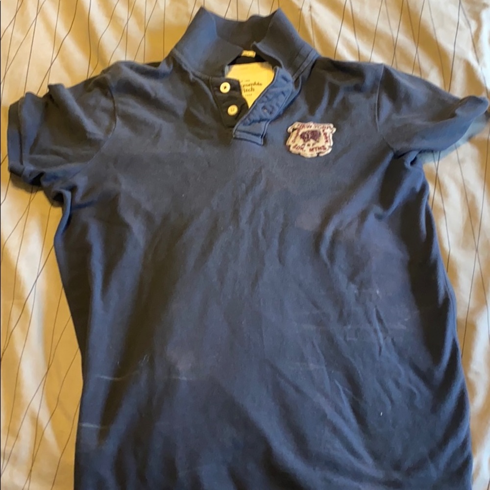 Extra large Abercrombie men navy polo